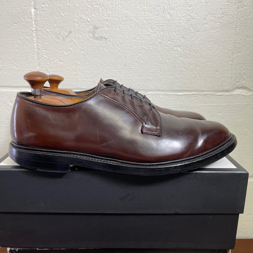 Allen Edmonds Leeds 9591 Burgundy Leather Shell Cordovan Dress Shoes Men's 13 D